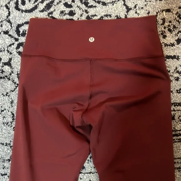 Lululemon Athletica Burgundy Leggings - Picture 5 of 6